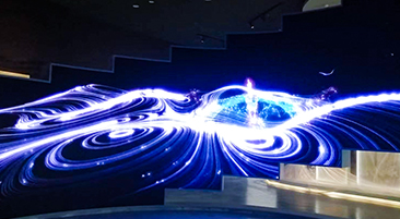 江西吉安国际会展中心螺旋阶梯式内弧形屏